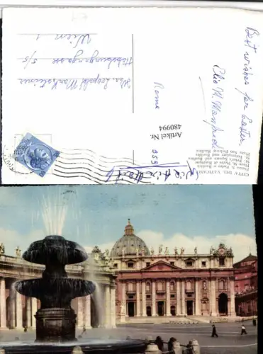 480994,Vatican Vatikan Piazza S. Pietro e Basilica Petersplatz Dom Brunnen