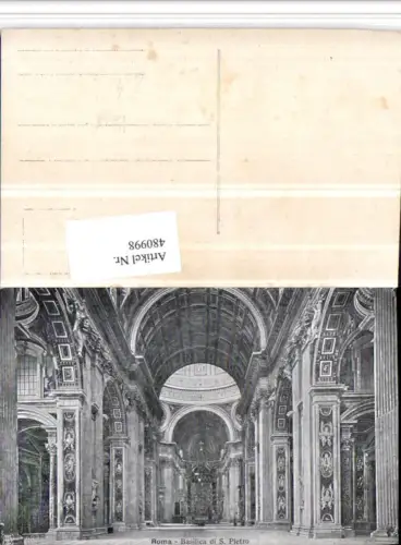 480998,Vatican Vatikan Basilica di S. Pietro Petersdom Innenansicht