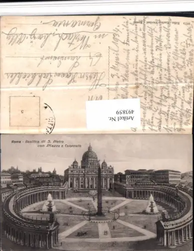 493859,Vatican Vatikan Basilica di s. Pietro con Piazza Colonnato Kirche