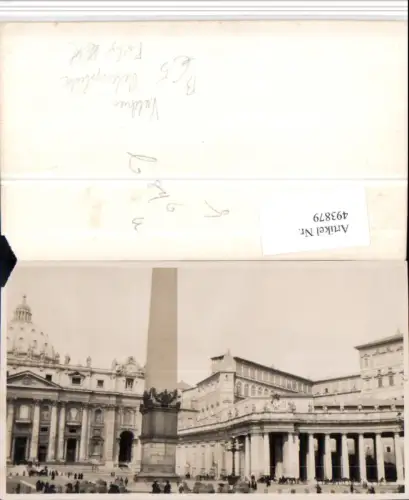 493879,Foto AK Vatican Vatikan Petersdom Platz Obelisk