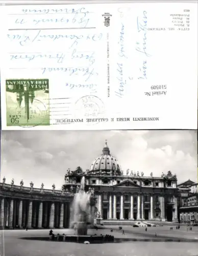 510509,Vatican Vaticano S. Pietro Peterskirche Dom Brunnen
