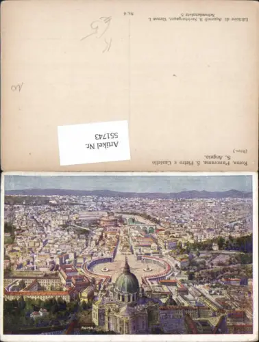 551743,Künstler AK Nachbargauer Vatikan Vaticano Rom Roma Petersdom Petersplatz