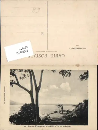562370,Africa Congo Francais Kongo Banghi Vue sur les rapides