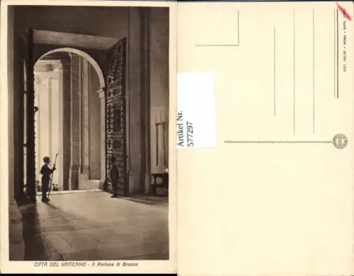 577297,Vatikan Vaticano Rom Roma Schweizer Garde Portone Bronzo