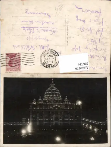 596524,Rom Roma Vatikan S. Pietro beleuchtet Petersdom Italy