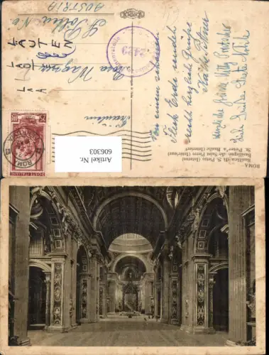 606303,Roma Rom Basilica di S. Pietro Petersdom Vaticano Vatikan Interno Italy