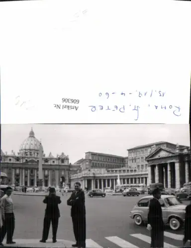 606306,Foto Ak Roma Rom Vaticano Vatikan Petersdom Auto Italy