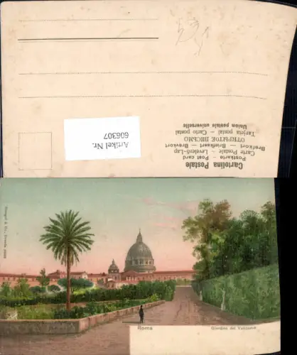 606307,Künstler Ak Roma Rom Giardino del Vaticano Vatikan Italy pub Stengel Co 19962