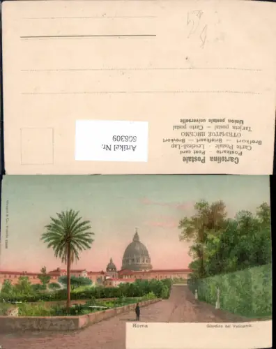 606309,Künstler Ak Roma Rom Giardino del Vaticano Vatikan Italy pub Stengel Co 19962