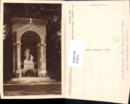 618212,Vatikan Vaticano Rom Roma Giardini Edicola della Madonna della Guardia Statue
