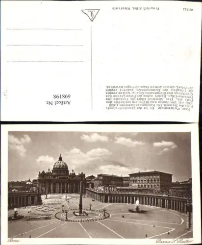 698198 Vatikan Vaticano Rom Roma Petersplatz Peterskirche