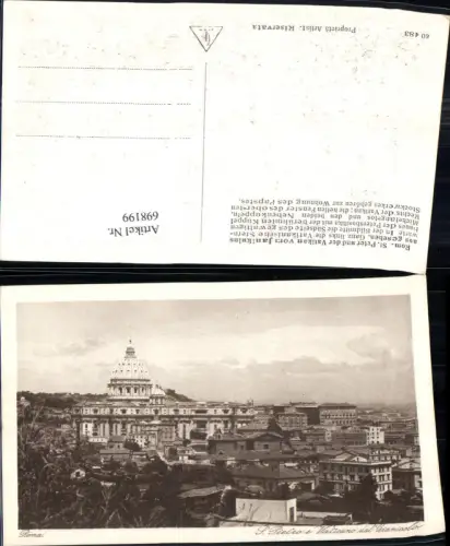 698199 Vatikan Vaticano Rom Roma Petersplatz Peterskirche