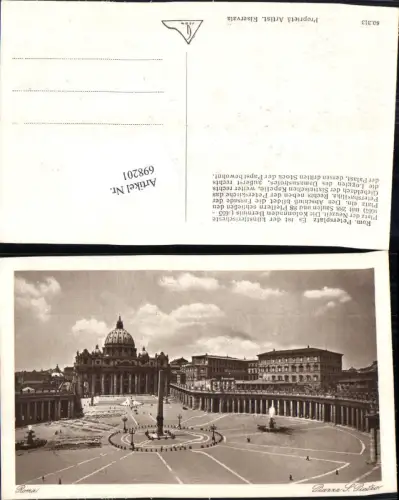 698201 Vatikan Vaticano Rom Roma Petersplatz Peterskirche