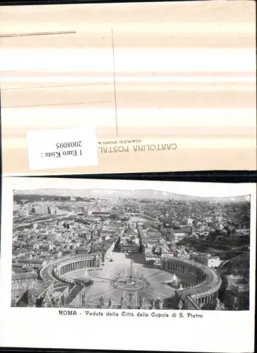 ,Roma Rom Vatikan Veduta della Citta dalla Cupola di S. Pietro Petersplatz Totale
