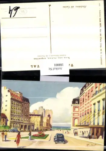 188801,Künstler AK Martinel Argentinien Alrededores del Casino Straßenansicht