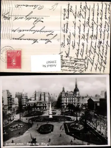 239507,Buenos Aires Plaza de Mayo Platz m. Denkmal