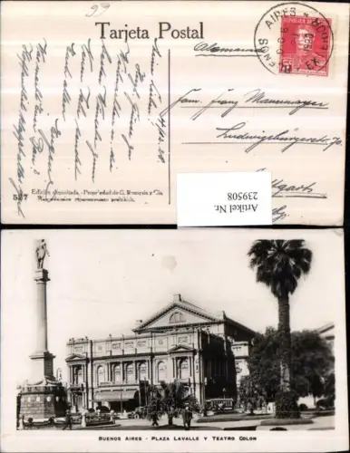 239508,Buenos Aires Plaza Lavalle Y Teatro Colon Säule Gebäude