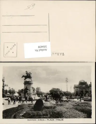 359439,Argentinia Argentinien Buenos Aires Plaza Italia Platz Denkmal