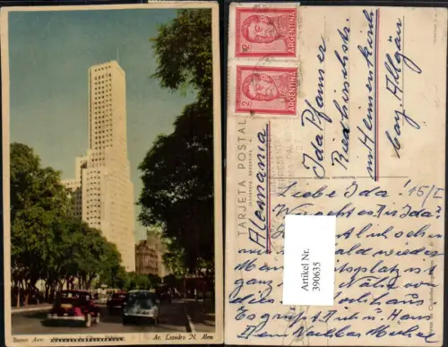 390635,Argentina Buenos Aires Hochhaus Gebäude Straßenansicht