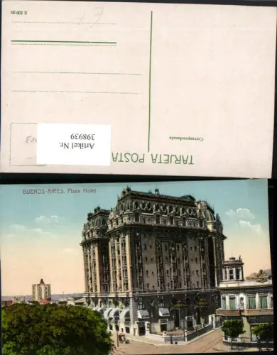 398939,Argentina Buenos Aires Plaza Hotel Gebäude