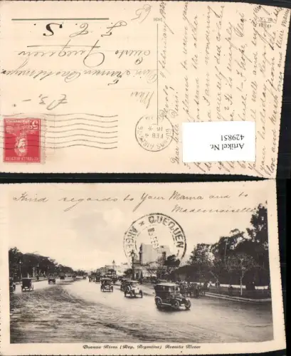 429851,Argentina Buenos Aires Avenida Alvear Straßenansicht Autos