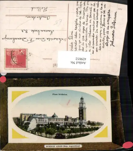 429852,Argentina Buenos Aires Plaza Britanica Platz Präge Passepartout