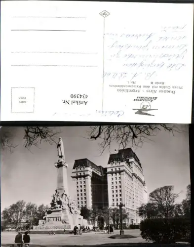 434390,Argentina Buenos Aires Plaza Colon m. Kriegsministerium Gebäude Denkmal
