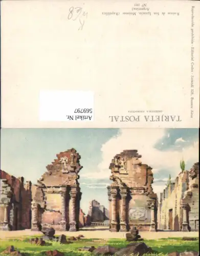 569797,Künstler Ak Ruinas de San Ignacio Misiones Argentina
