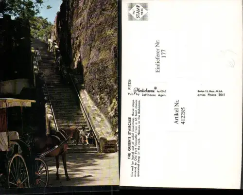412285,Bahamas Nassau Queens Staircase Stiege Kutsche