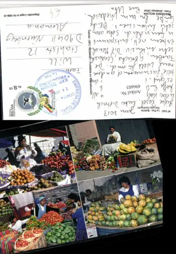 496603,Bolivia La Paz Mercado Rodriguez Markt Gemüse Mehrbildkarte
