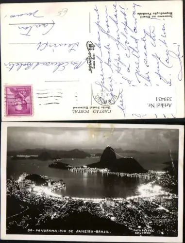 359431,Brazil Brasilien Rio de Janeiro Panorama Totale Beleuchtung