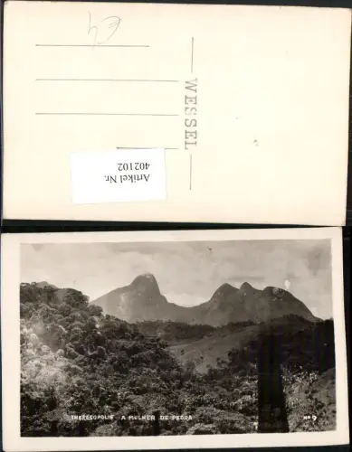 402102,Brazil Teresopolis Theresopolis a Mulher de Pedra Bergkulisse