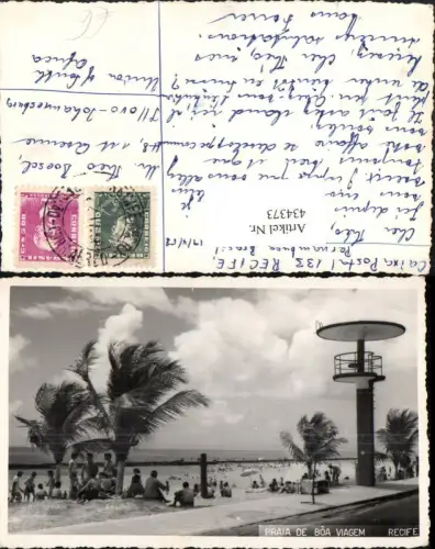 434373,Brazil Recife Praia de Boa Viagem Strand Strandleben