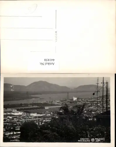 441858,Brazil Brasil Santos Teilansicht Bergkulisse