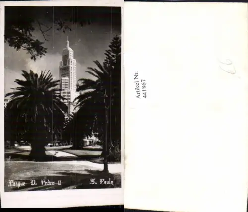 441867,Brazil Sao Paulo Parque Pedro II Park Palmen Gebäude
