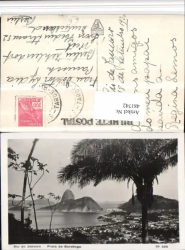 481742,Brazil Rio de Janeiro Praia de Botafogo Totale Palme