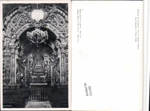 511292,Brazil Rio de Janeiro Mosteiro de S. Bento Kirche Innenansicht