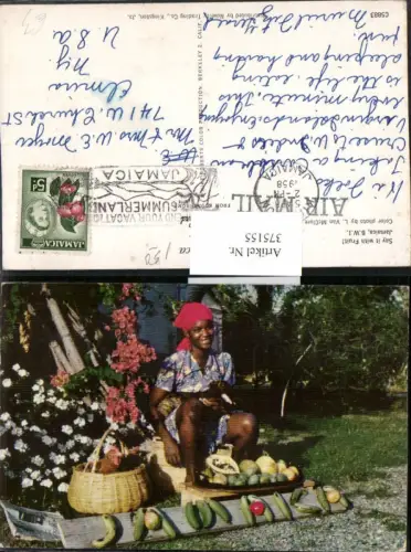 375155,Jamaica Say it with fruit Wort aus Obst Bananen Volkstyp Hund Hühner