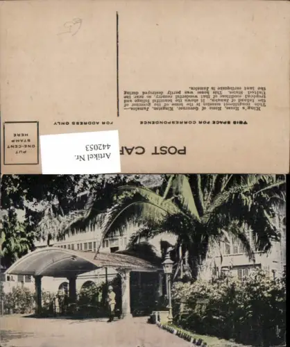 442053,Jamaica Jamaika Kingston Home of Governor Kings House