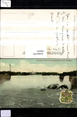 198591,Kanada Ontario Niagara American Falls from Inspiration Point Wasserfall
