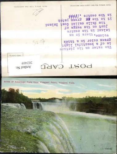 202469,Kanada Ontario Niagara Falls Brink of American Falls from Prospect Point Wasserfall