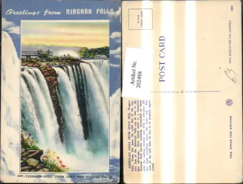 202488,Kanada Ontario Niagara Falls Terrapin Point from Goat Isle Schiff Dampfer Wasserfall