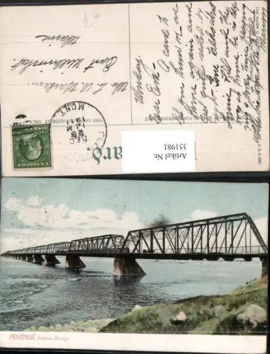351981,Quebec Montreal Victoria Bridge Brücke