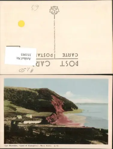 351993,Canada Nova Scotia Land of Evangeline Cape Blomidon Küste