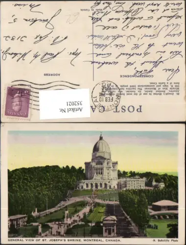 352021,Quebec Montreal General View of St. Josephs Shrine Schrein