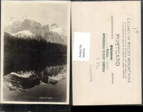 360943,Canada British Columbia Emerald Lake See Bergkulisse