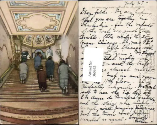360962,Canada Quebec Ste Anne de Beaupre The Holy Stair in the Scal Santa Stiege