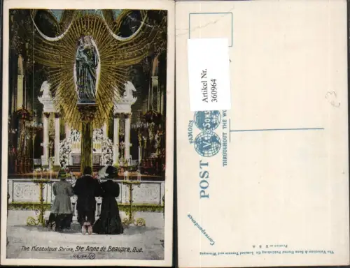360964,Canada Quebec Ste Anne de Beaupre The Miraculous Shrine Schrein