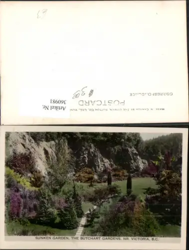 360981,Canada British Columbia Victoria Sunken Garden Butchart Gardens Garten