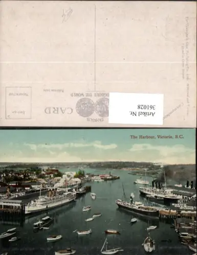 361028,Canada British Columbia Victoria The Harbour Hafen Dampfer Boote